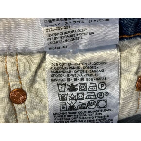 Levi’s 501 high rise distressed button fly skinny jeans size 28 new - Picture 6 of 13
